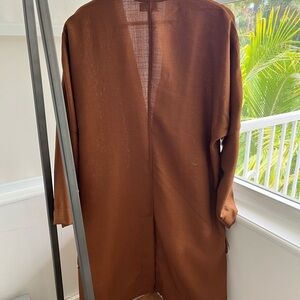 Organic Cotton Brown Duster Jacket